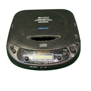 Lenoxx Sound CD-51 Portable CD Player Bass Boost 1-Bit DAC Black Vintage 1999